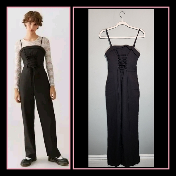 URBAN OUTFITTERS NWT UO Andee Jumpsuit | Corset Top | Strappy Detail | size S - Picture 1 of 16